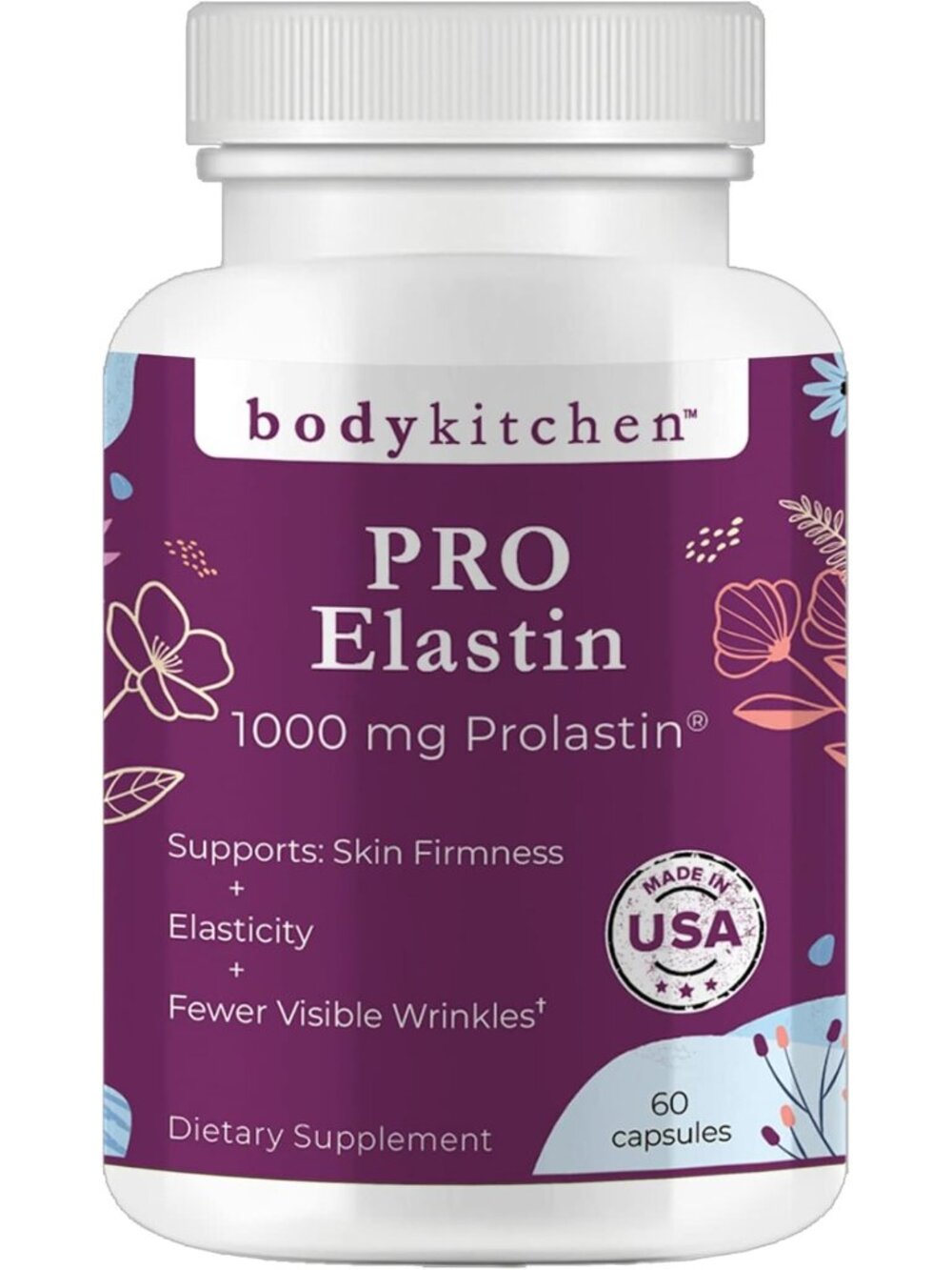 Skin Tightening Peptides Formula - 1000 mg Elastin for Firm, Youthful Skin